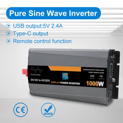 Un bon prix. Invertisseur de puissance en onde sinusoïdale pure de 1000 W de 12 V/24 V à 220 V CA en ligne