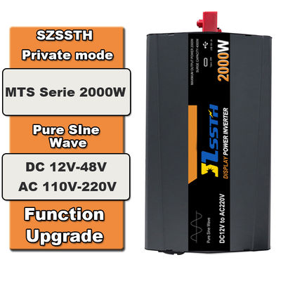 Un bon prix. Invertisseur solaire à onde sinusoïdale pure de 2000 W de 12V/24V à 110V/220V en ligne