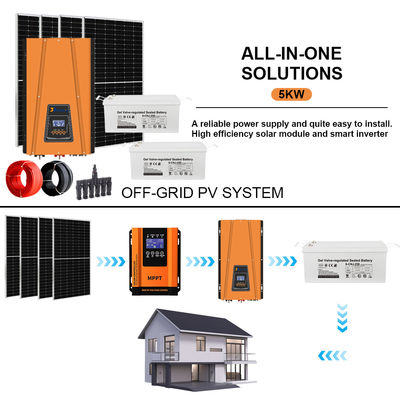 Un bon prix. Puissance et Tranquillité d'Esprit : Kit Solaire Autonome 5KW Certifié avec Batterie GEL Longue Durée (Conforme aux Normes CE, RHOS, FCC) en ligne