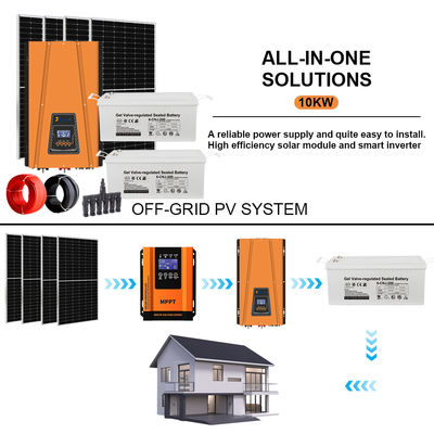 Un bon prix. La solution ultime hors réseau de 10 kW : kit solaire complet certifié avec batterie pour une alimentation ininterrompue en ligne