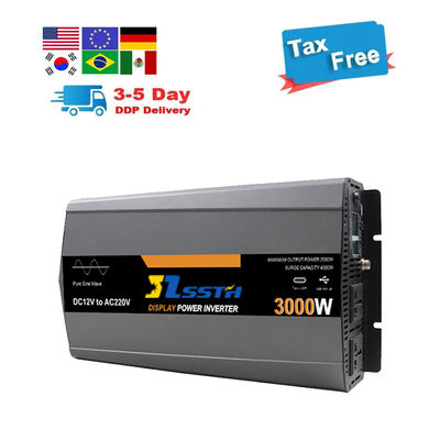 Un bon prix. Invertisseur d'alimentation à ondes sinusoïdes pures hors réseau Dc 12V 24V à Ac 220V 230V 3000W personnalisé en ligne