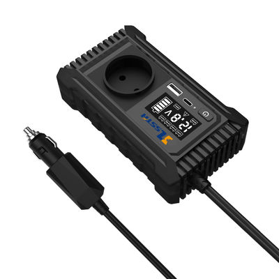 SZSSTH Inversor EU USA Universal Socket GaN PD Fast Charger Car Power Inverter 12V 220V 2 AC Outlets USB 150W Car Inverter