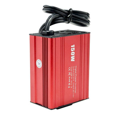 RED 150W Portable Car Inverter Dual USB Power Converter 12V DC to AC 110V 220V Modified Sine Wave USB output 5V 2.1A