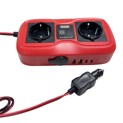 SDK Network SZSSTH DC 12V To 220V 230V 240V AC 2AC Outlet 2USB Port 200W Socket GaN PD Fast Charger Car Power Inverter