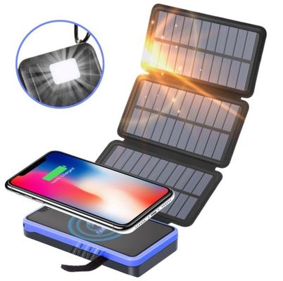 Banque d'énergie solaire à haute capacité 50000mah Banque d'énergie solaire pliable avec lumière LED