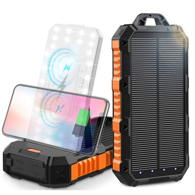 ABS PC extérieur sans fil 30000mAh Banque d'énergie solaire avec panneau solaire