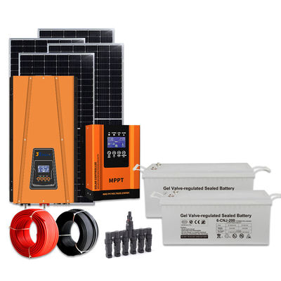 OEM ODM Kit de système solaire de 3 kW avec stockage de batterie et panneaux de silicium monocristallin