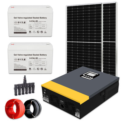 Système d'énergie solaire hors réseau de 1 kW avec panneau solaire au silicium monocristallin