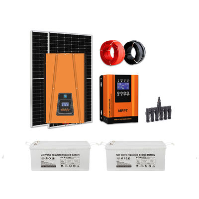 Off Grid Kit complet de système solaire de 10 kW avec stockage à la batterie Certificat CE Rhos Fcc