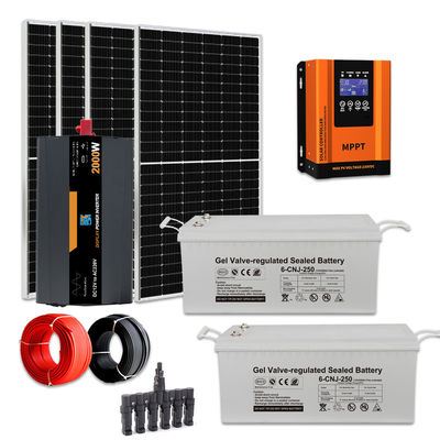 Accueil Système d'énergie solaire 2KW Kit de panneau solaire hors réseau avec système de montage