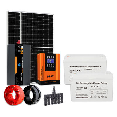 Système de production d'énergie solaire hors réseau 1 kW hybride GEL batterie