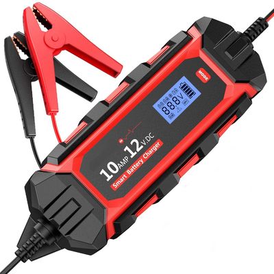 Chargeur de batterie de voiture portable IP65 12V 10A avec longueur de câble 1M et démarrage rapide