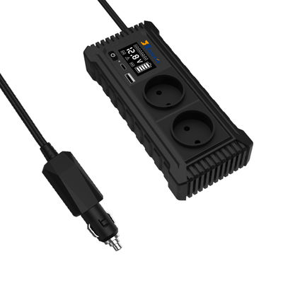 Invertisseur de puissance de voiture portable de 200W de 12V à 110V 220V