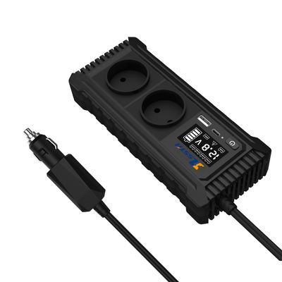 Invertisseur de puissance de voiture portable à onde sinusoïdale pure de 200 W avec USB de type C