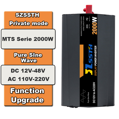 Un bon prix. Invertisseur solaire à onde sinusoïdale pure de 2000 W de 12V/24V à 110V/220V en ligne