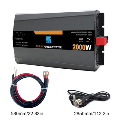 Onduleur solaire hors réseau à onde sinusoïdale pure 3KW 24V 220V, prise UE