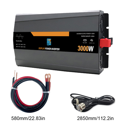Un bon prix. Onduleur de puissance à onde sinusoïdale pure 3KW 12V/24V vers 220V 6000W en crête en ligne