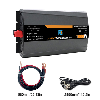 Invertisseur solaire à onde sinusoïdale pure de 1000 W 12V/24V 110V/120V sortie