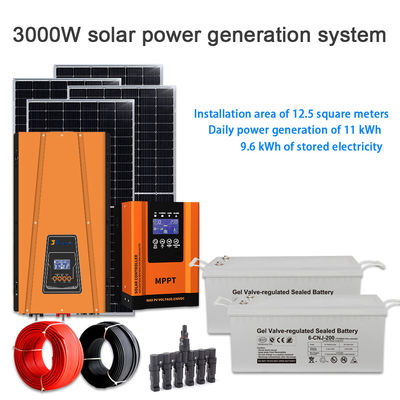 Un bon prix. Kit de système solaire de 3 kW avec stockage de batterie et panneaux monocristallins pour les partenariats B2B en ligne