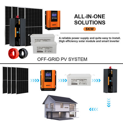 Un bon prix. 5KW Complete Off-Grid Solar Power Kit for Home Use | All-in-One System with Battery & Inverter en ligne