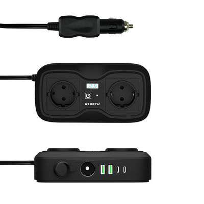 Un bon prix. Invertisseur de puissance de voiture de 200W (167x87x44mm) 12V DC à 220V AC Convertisseur d'onde sinusoïdale modifié avec deux ports USB en ligne