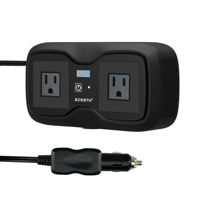 Un bon prix. Onduleur de voiture GaN 200W et chargeur rapide | 12V à 220V onde sinusoïdale modifiée AC + QC3.0 & USB double PD en ligne